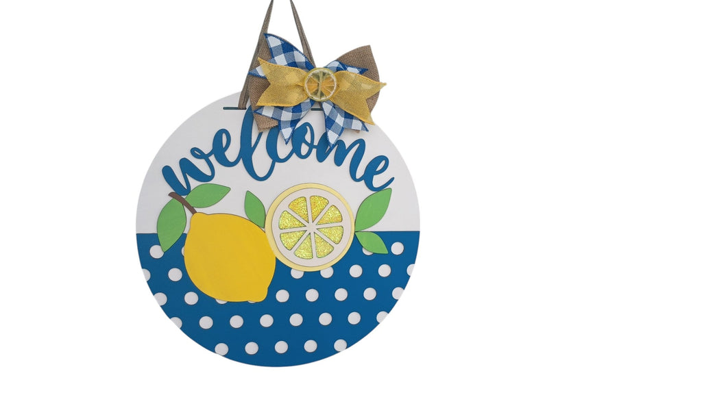 Lemon Decor Door Hanger – Welcome Kitchen Wall Sign