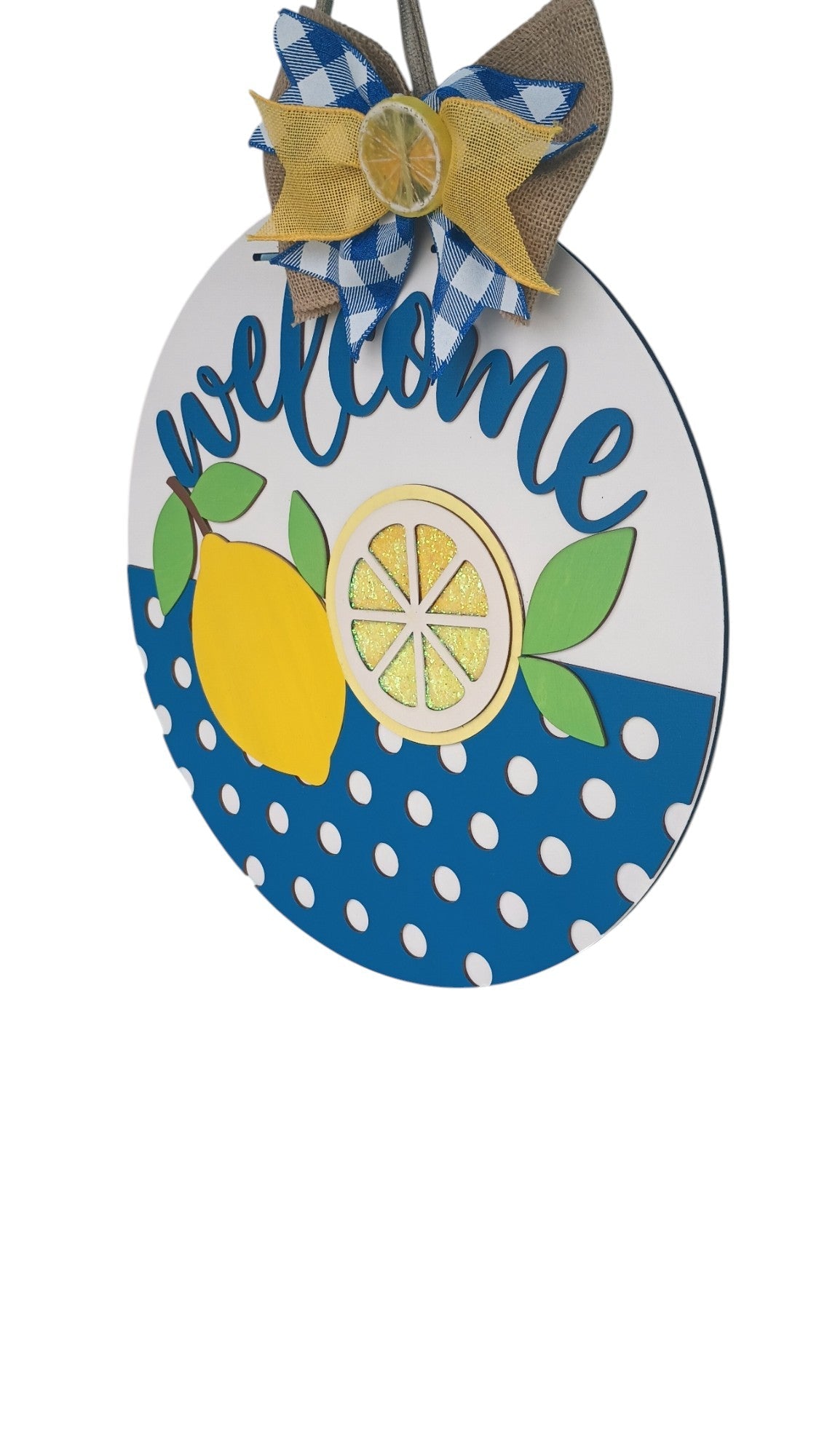 Lemon Decor Door Hanger – Welcome Kitchen Wall Sign
