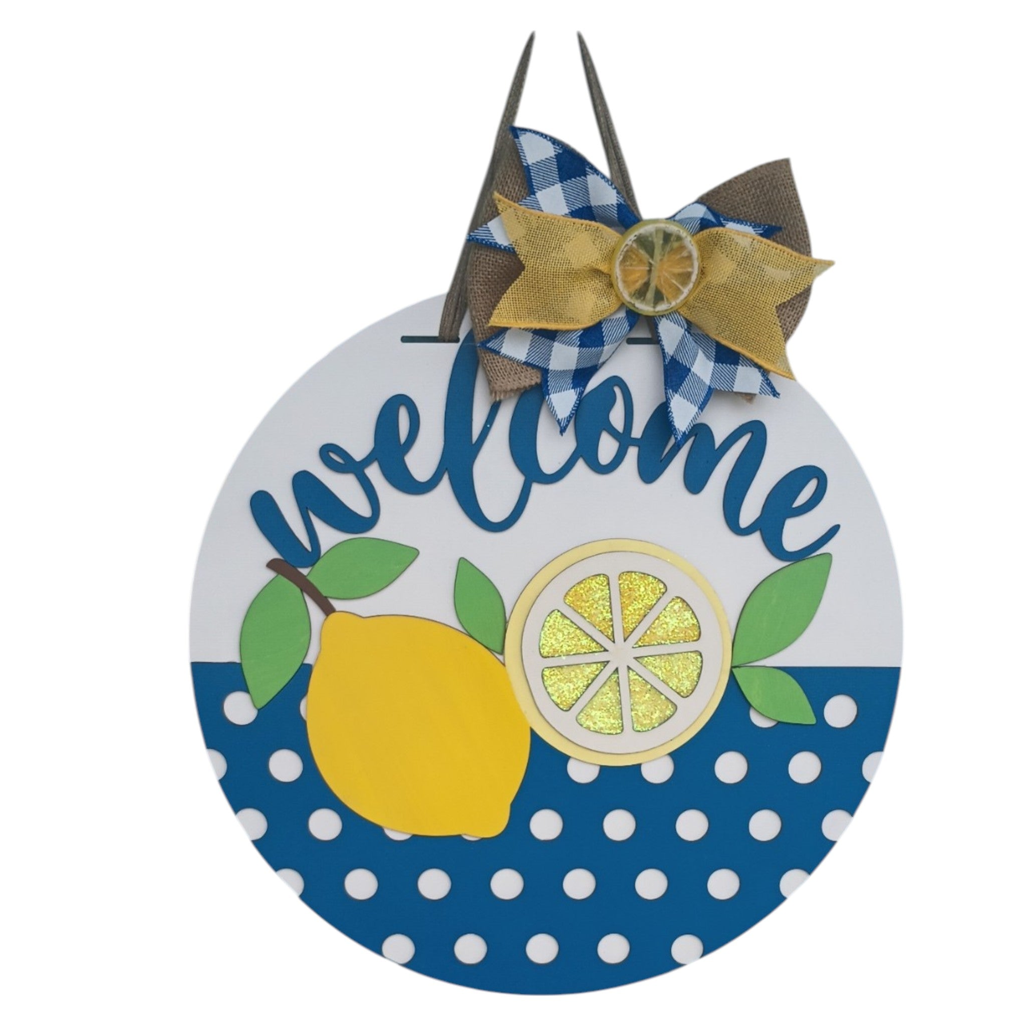 Lemon Decor Door Hanger – Welcome Kitchen Wall Sign