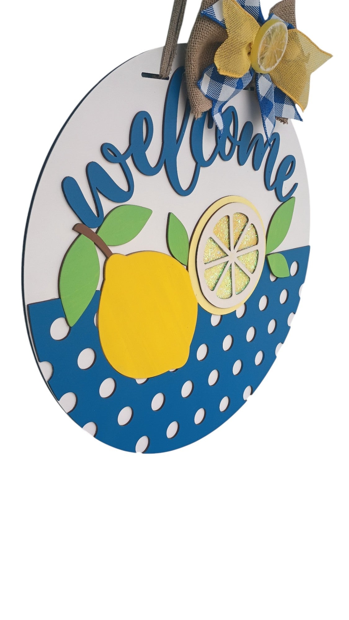 Lemon Decor Door Hanger – Welcome Kitchen Wall Sign