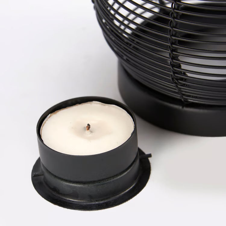 Enchanted Mushroom Wire Candle Holder – Rustic Metal Lantern