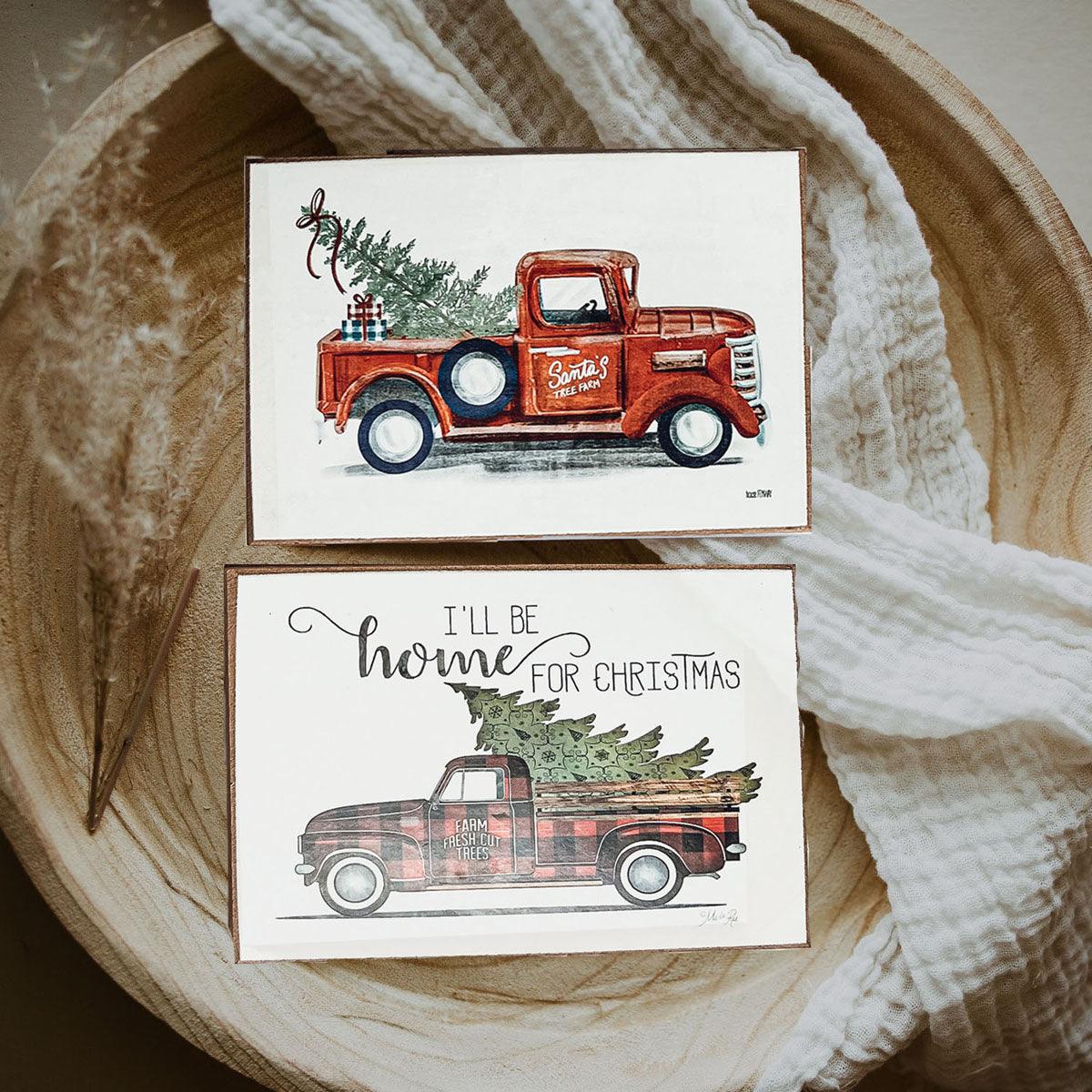 Vintage Red Truck Sign