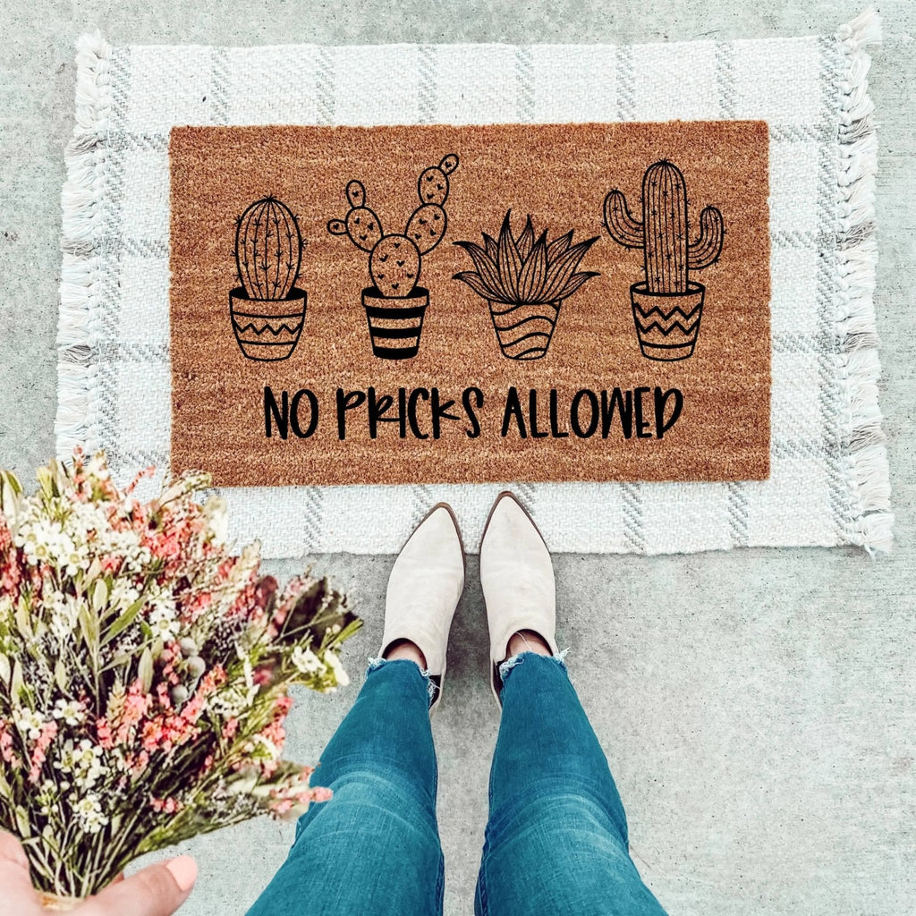No Pricks Allowed Doormat