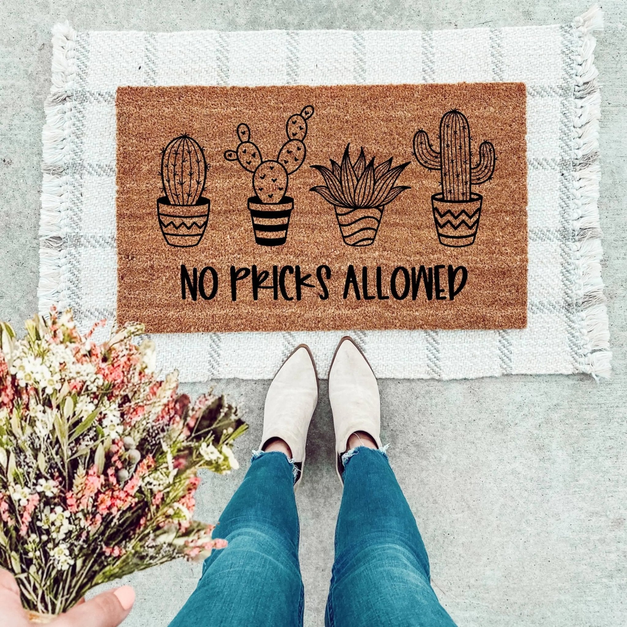 No Pricks Allowed Doormat
