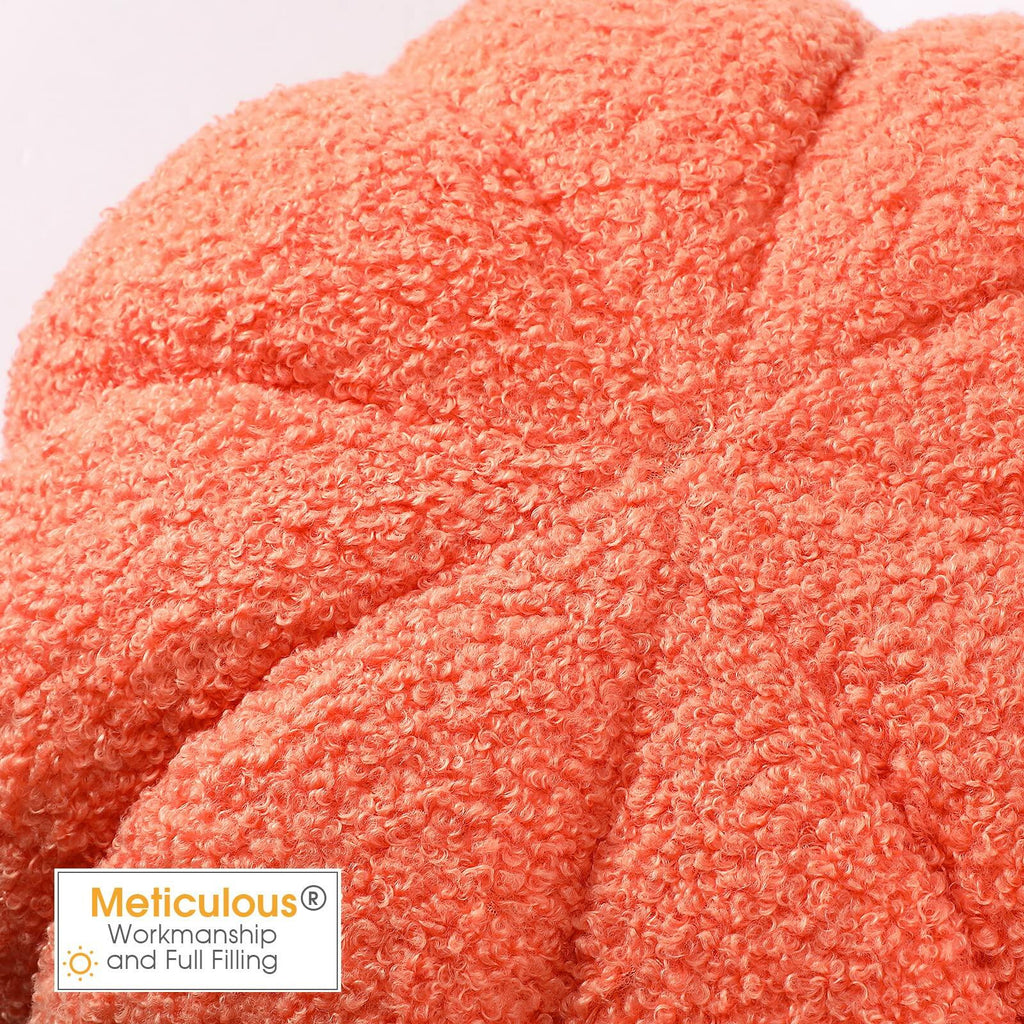 Queekay 2 Pcs Pumpkin Pillow Plush 11x9.5 Inch Orange Fall Decor