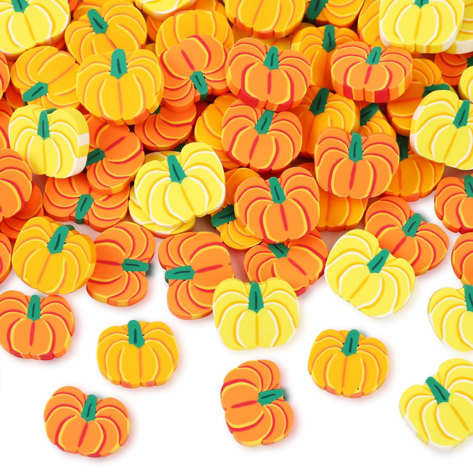 kaiolbly 80pcs Mini Pumpkins Polymer Clay Ornaments Multi Color 20mm Fall