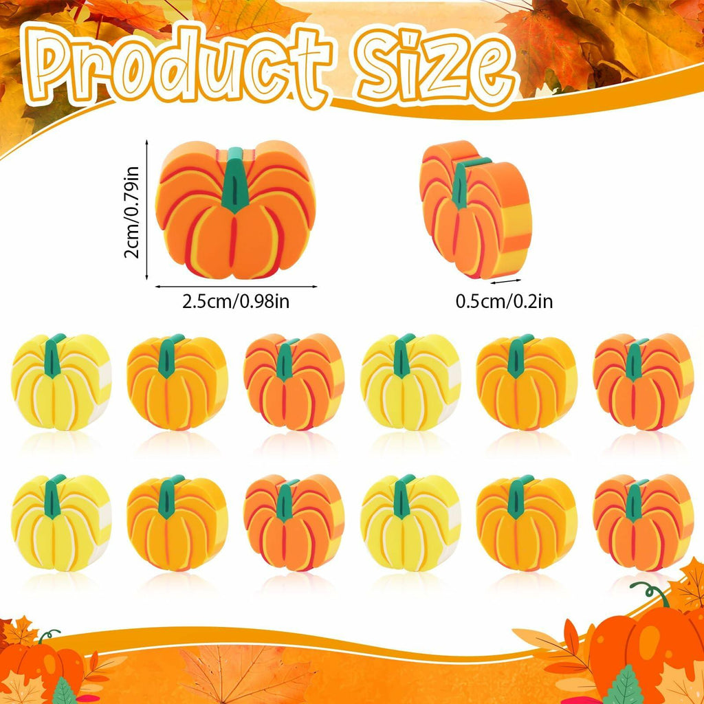 kaiolbly 80pcs Mini Pumpkins Polymer Clay Ornaments Multi Color 20mm Fall