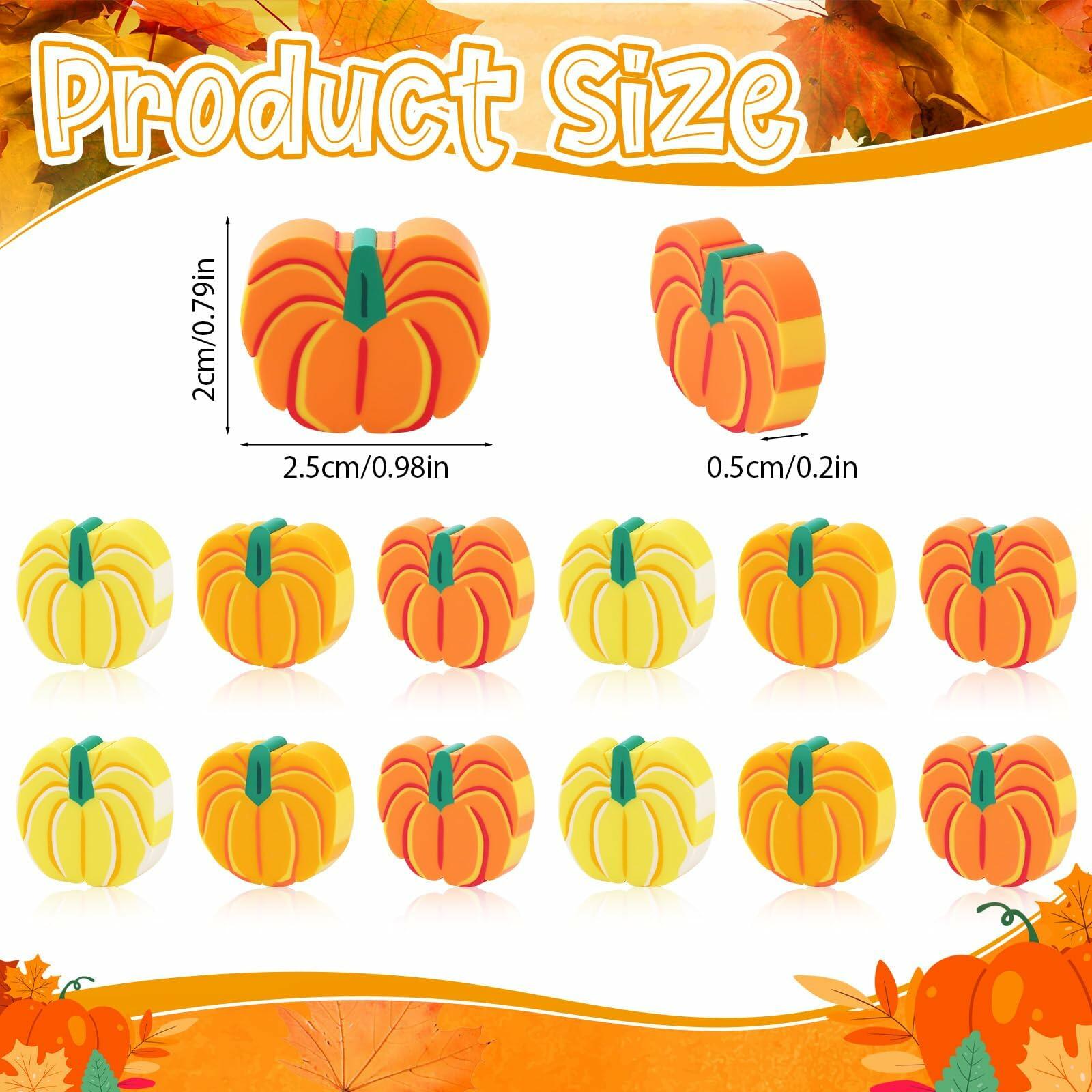 kaiolbly 80pcs Mini Pumpkins Polymer Clay Ornaments Multi Color 20mm Fall