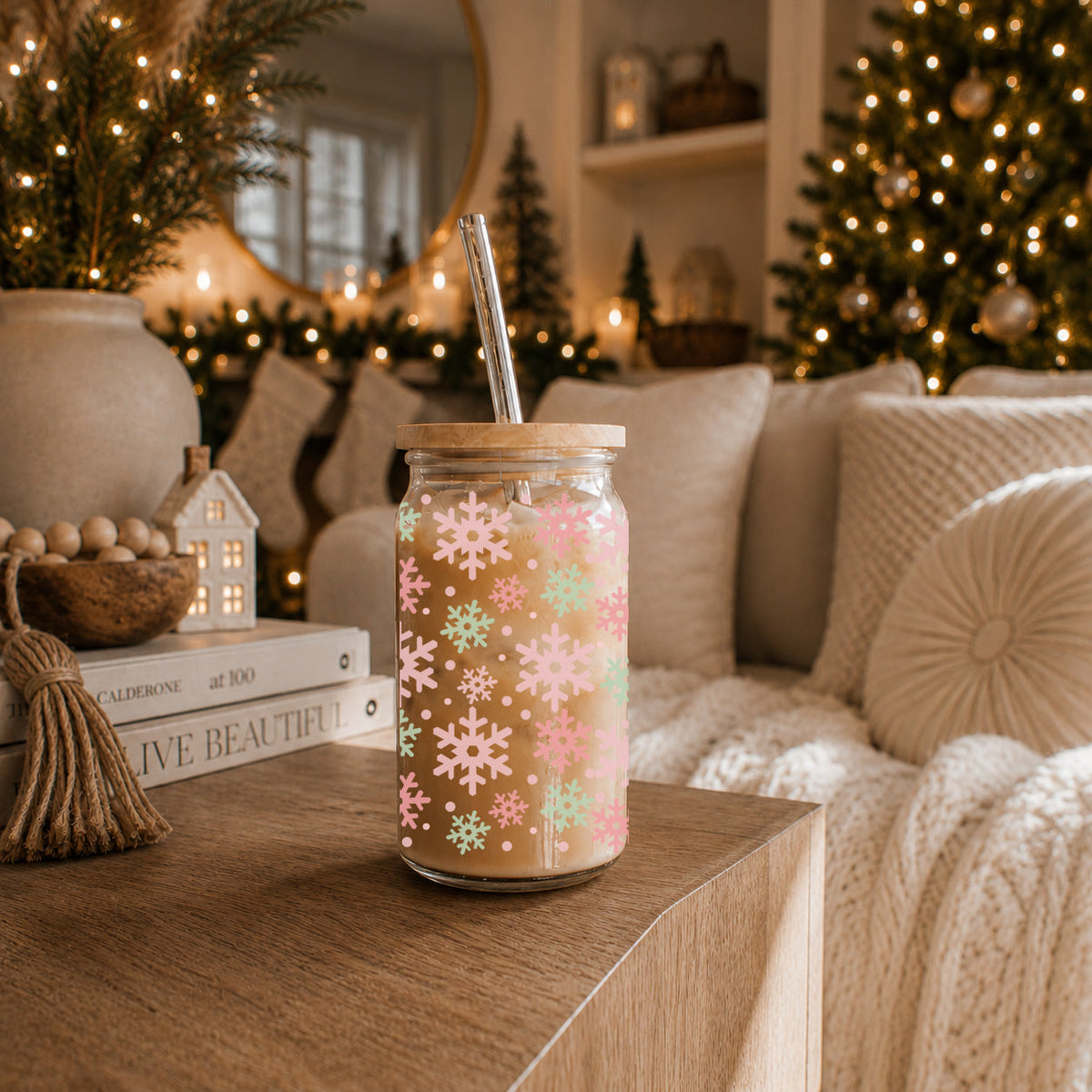 Pastel Snowflakes 17oz