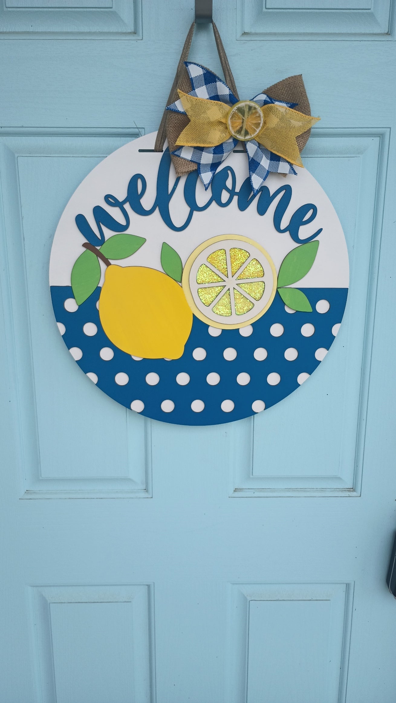 Lemon Decor Door Hanger – Welcome Kitchen Wall Sign
