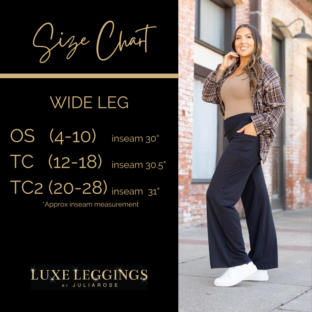 Brooke - Black Wide Leg Full-Length with Pockets - Luxe Leggings by Julia Rose®